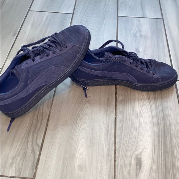 Puma x Solange navy suede patterned sneakers - Picture 2 of 9